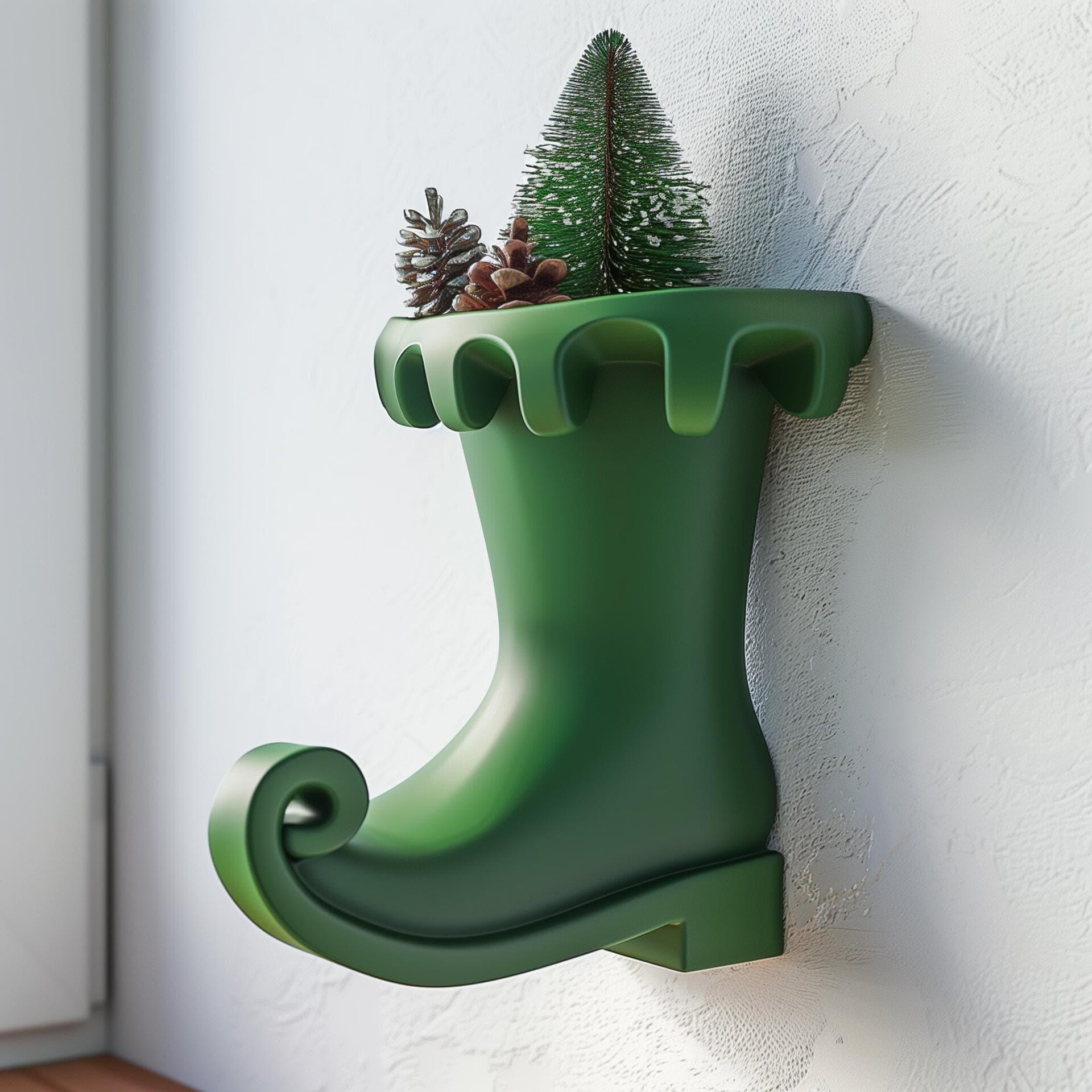 Vase mural botte d'elfe imprimé en 3D