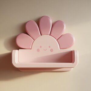 Étagère murale fleur kawaii imprimée en 3D