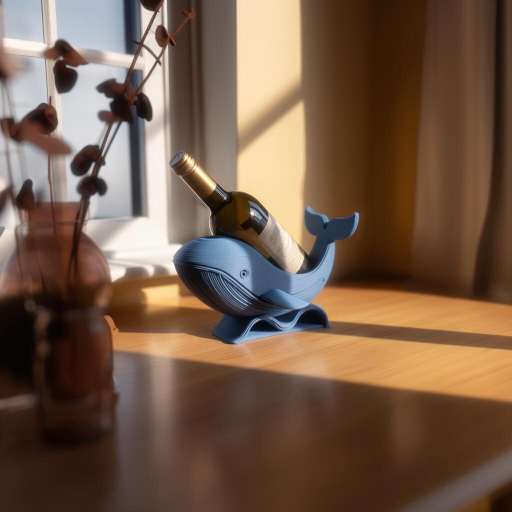 Porte-bouteille baleine imprimé en 3D