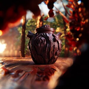 Urne commémorative souche forestière | Objet souvenir imprimé en 3D