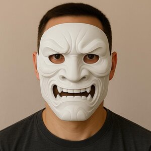 Masque Oni samouraï imprimé en 3D | Accessoire de folklore japonais