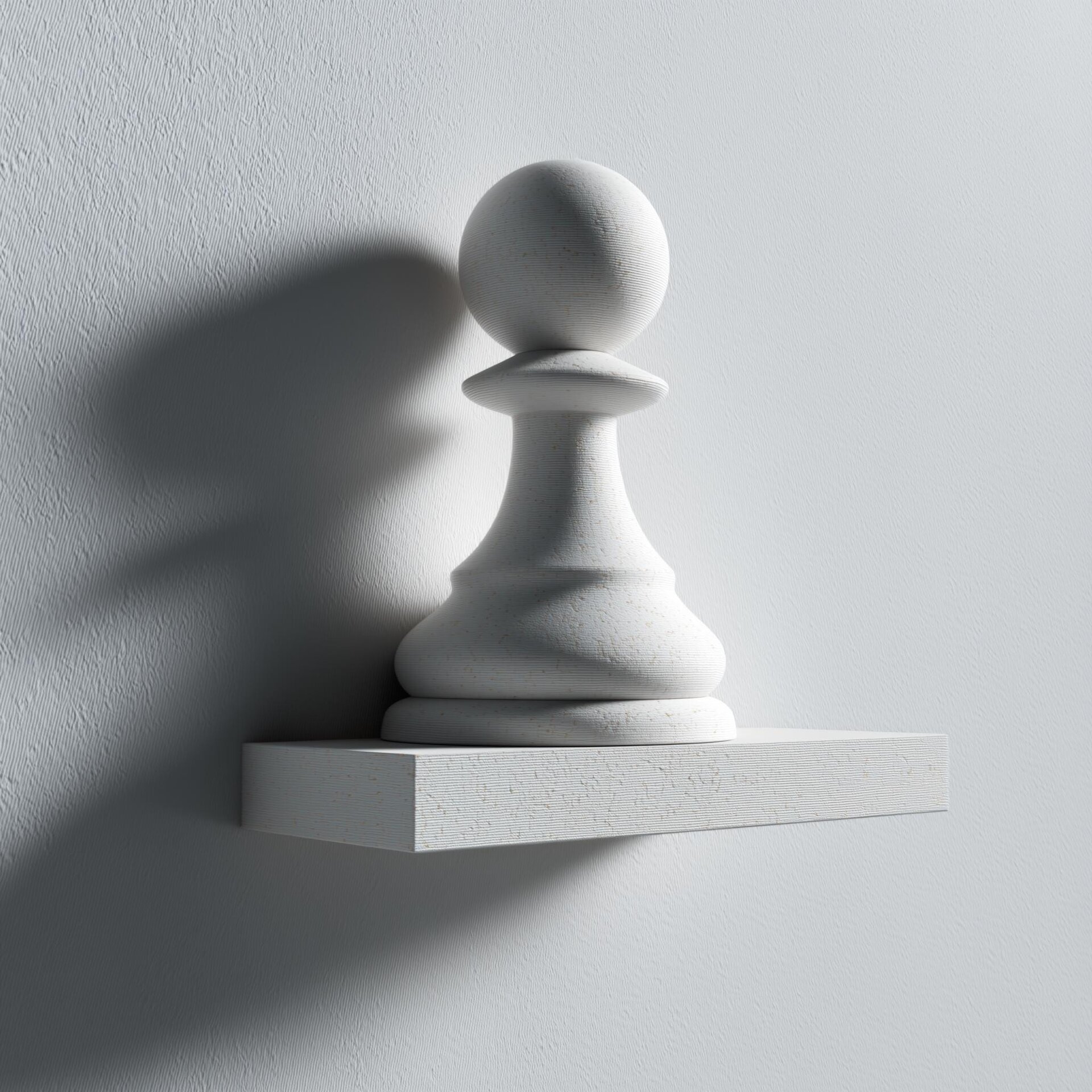 Étagère murale pion d'échecs imprimée en 3D