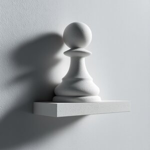 Étagère murale pion d'échecs imprimée en 3D