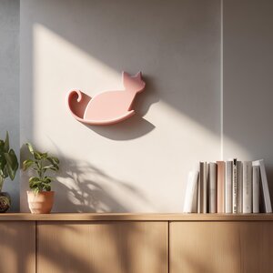 Étagère murale silhouette de chat imprimée en 3D