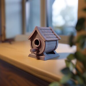 Décor de nichoir rustique imprimé en 3D | Accent d'étagère d'intérieur