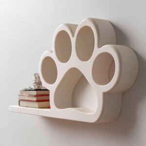 Étagère murale empreinte de patte imprimée en 3D