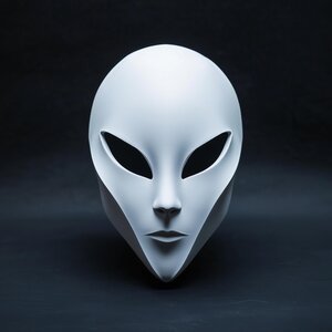 Masque de cosplay extraterrestre minimaliste imprimé en 3D