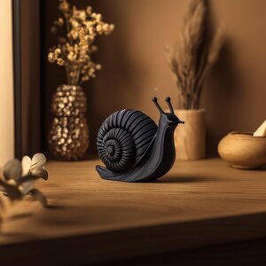 Sculpture d'escargot en spirale imprimée en 3D