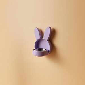 Support mural pour gamelle en forme de lapin imprimé en 3D