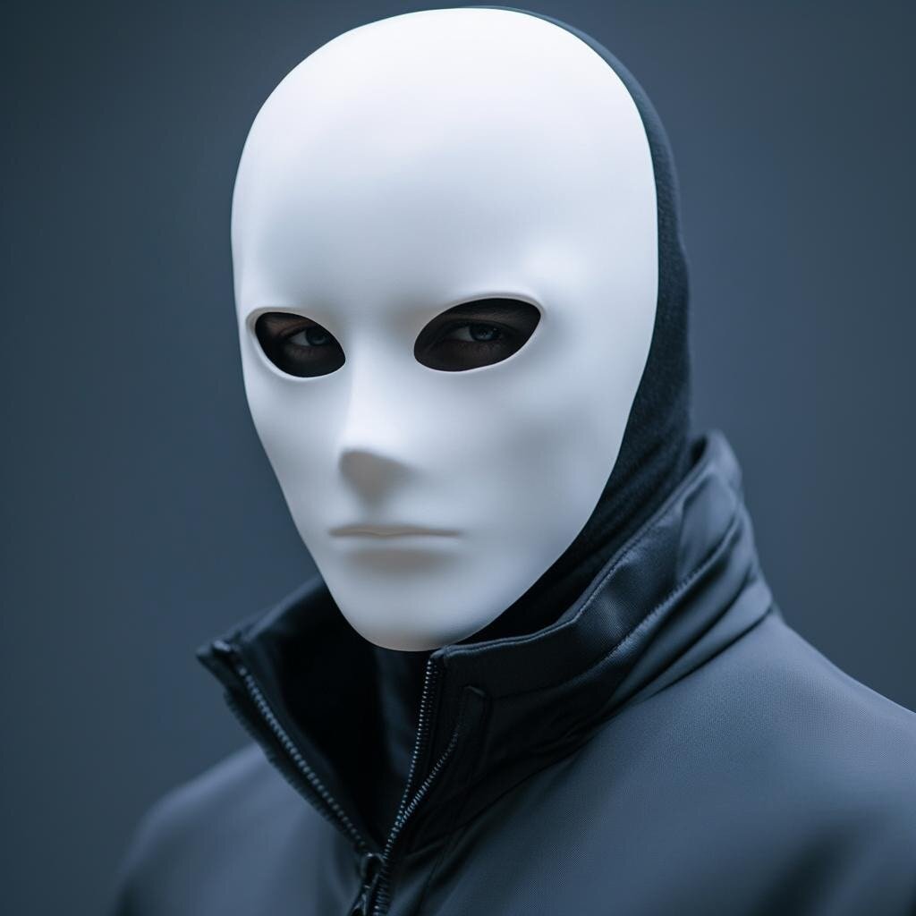 Masque facial vierge à peindre imprimé en 3D