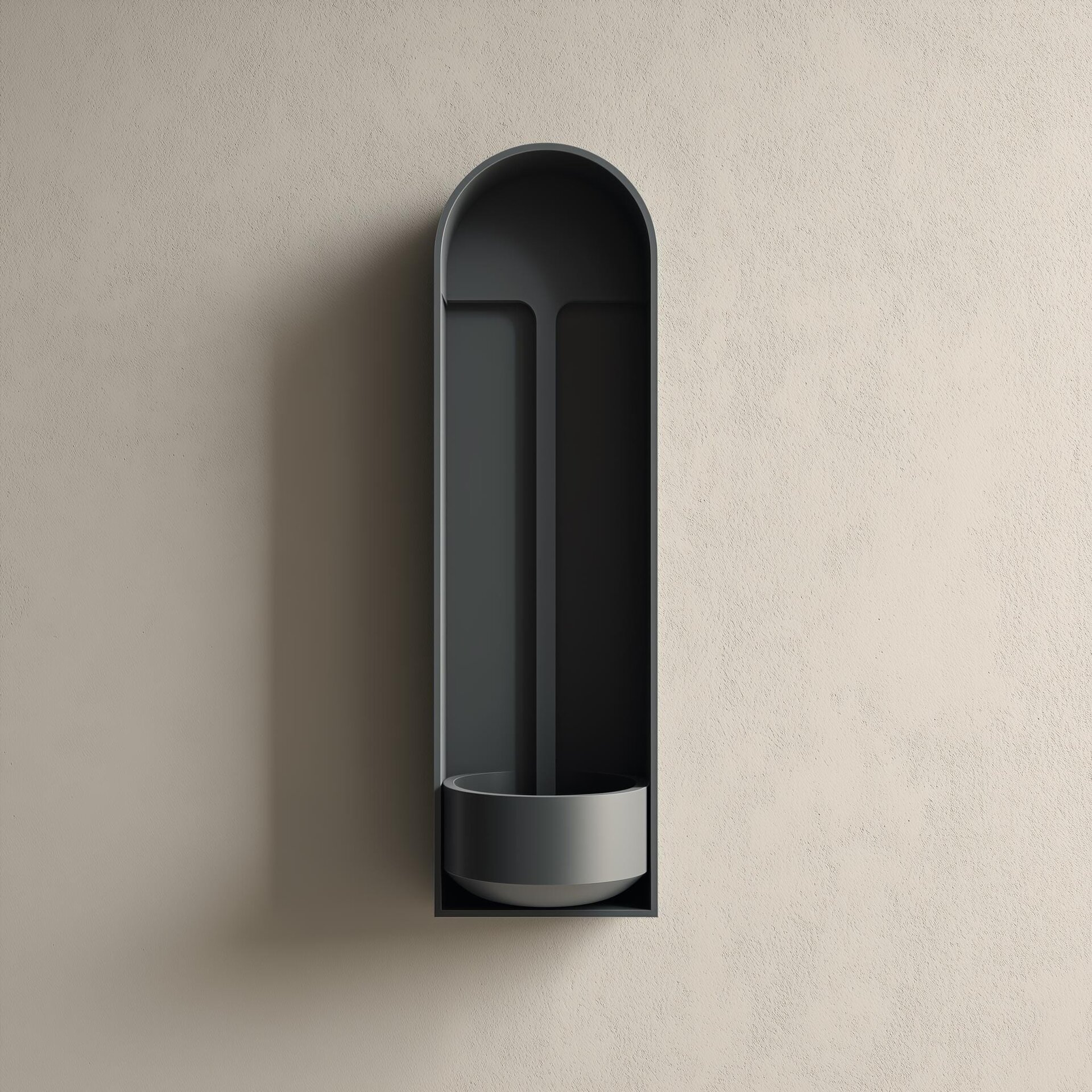 Étagère murale à niche avec bol imprimée en 3D | Tablette fourre-tout