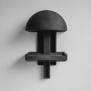 Étagère murale champignon en dôme imprimée en 3D | Tablette fongique minimaliste