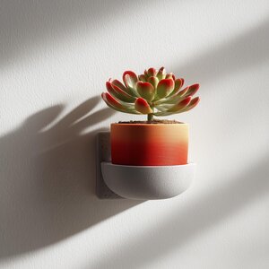 Étagère murale pot à plante tasse imprimée en 3D