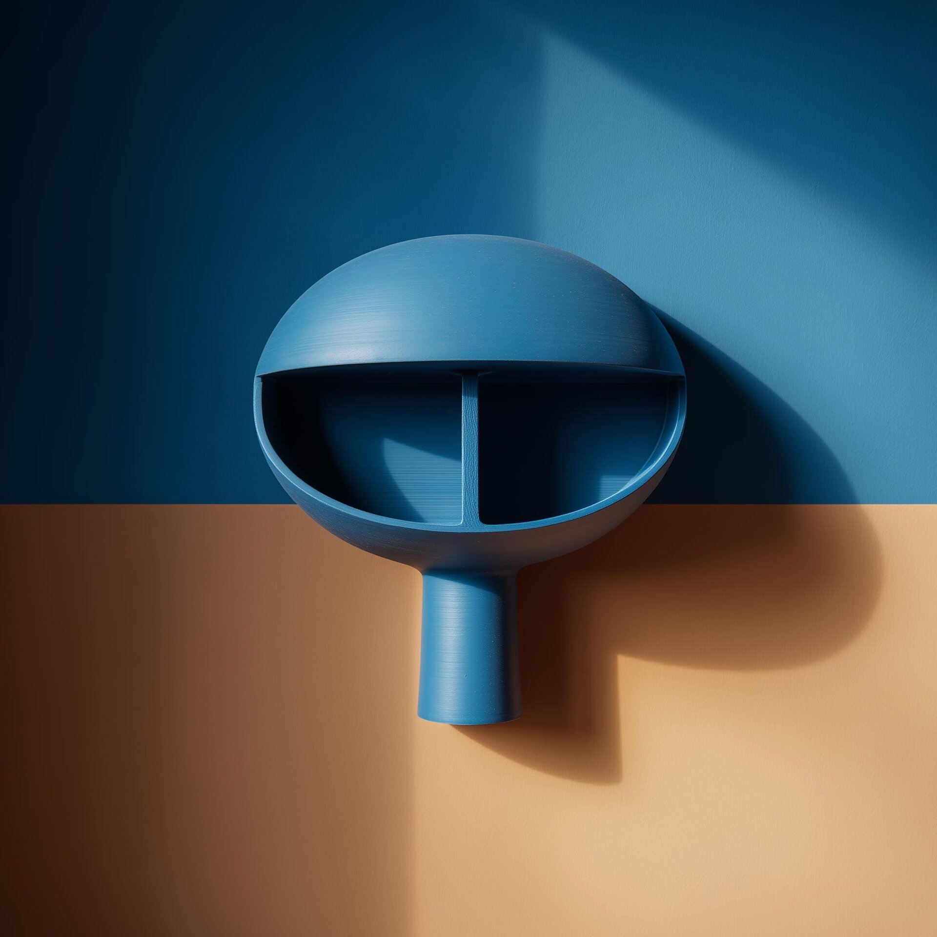 Étagère murale à niche en dôme imprimée en 3D | Deux compartiments d'exposition