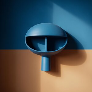 Étagère murale à niche en dôme imprimée en 3D | Deux compartiments d'exposition