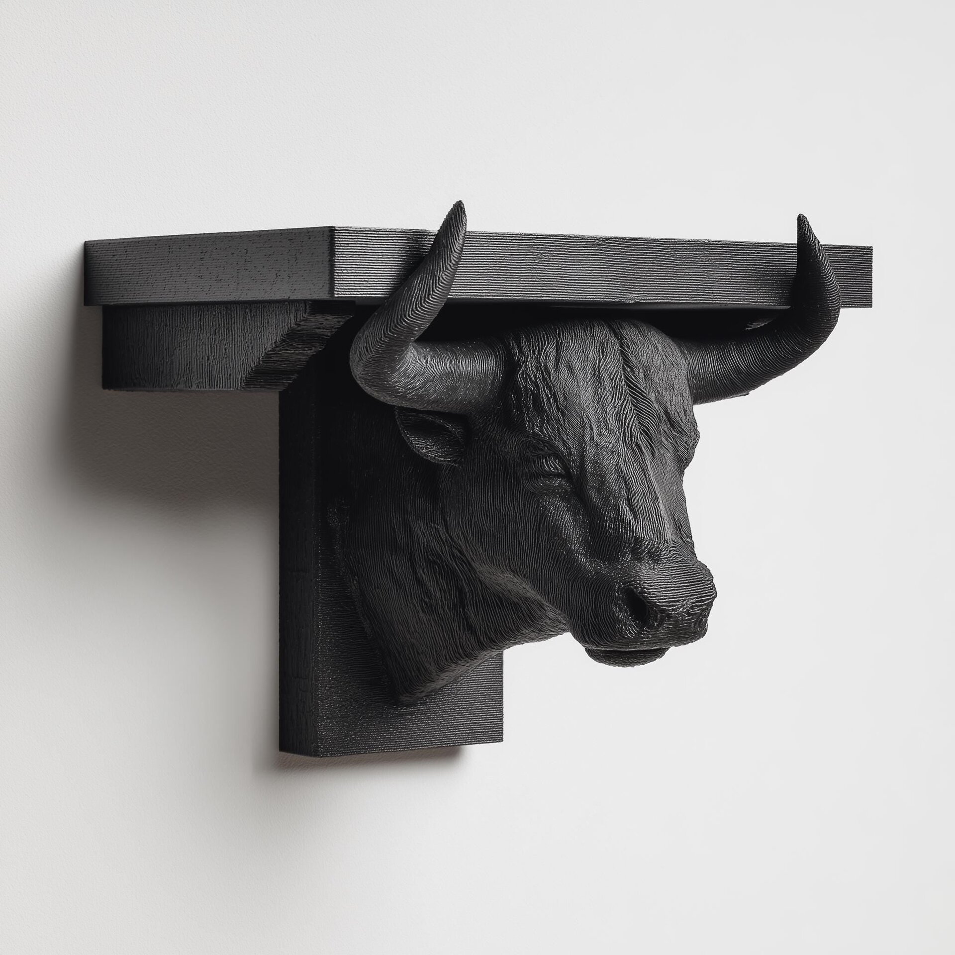 Étagère murale tête de taureau Taurus imprimée en 3D