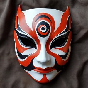 Masque de ninja renard japonais imprimé en 3D