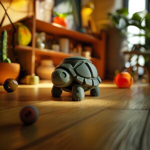 Urne commémorative tortue avec couvercle | Objet souvenir imprimé en 3D