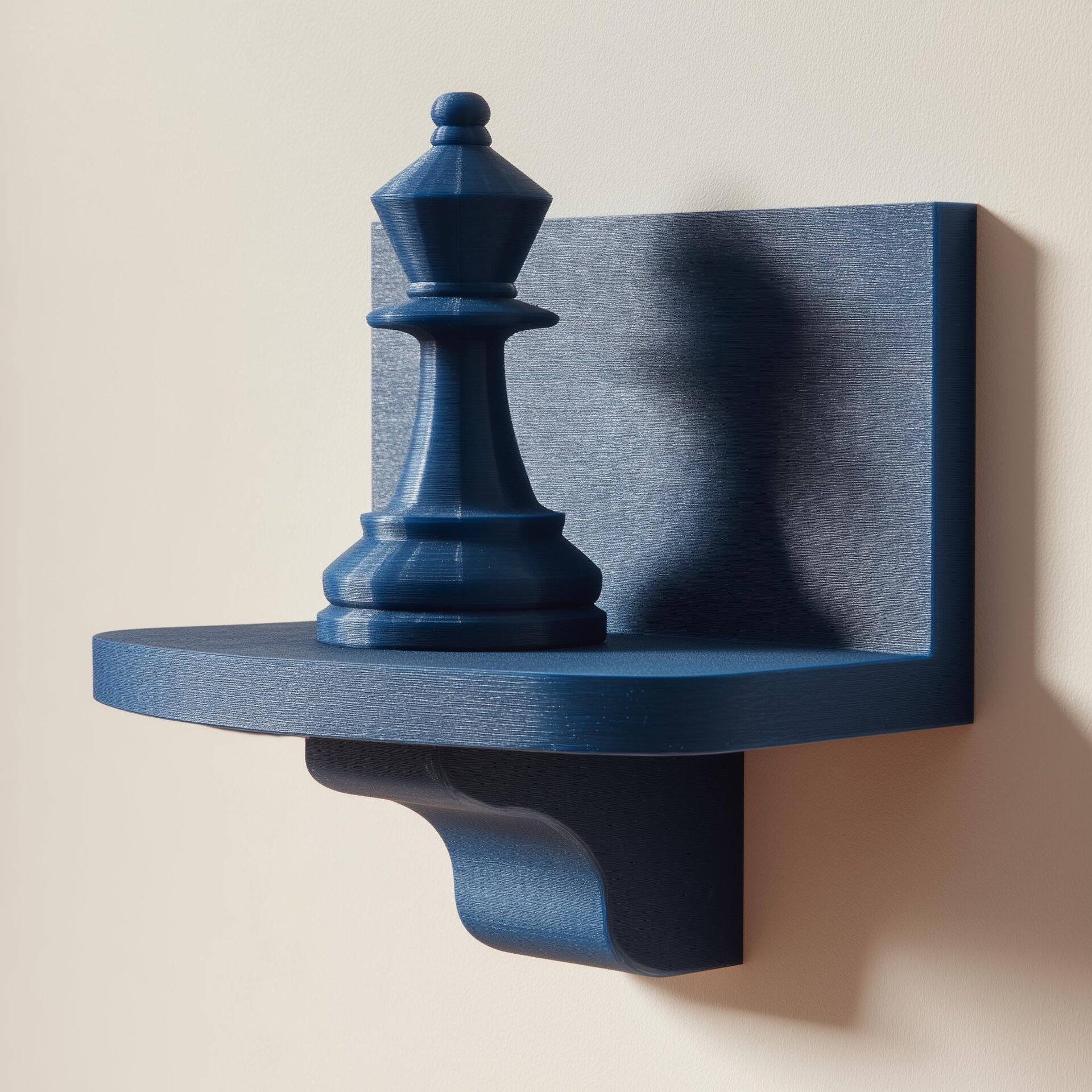 Étagère murale reine d'échecs imprimée en 3D