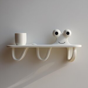Étagère murale crochet en volute imprimée en 3D