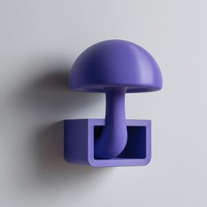 Étagère murale niche à champignon imprimée en 3D | Présentoir amanite