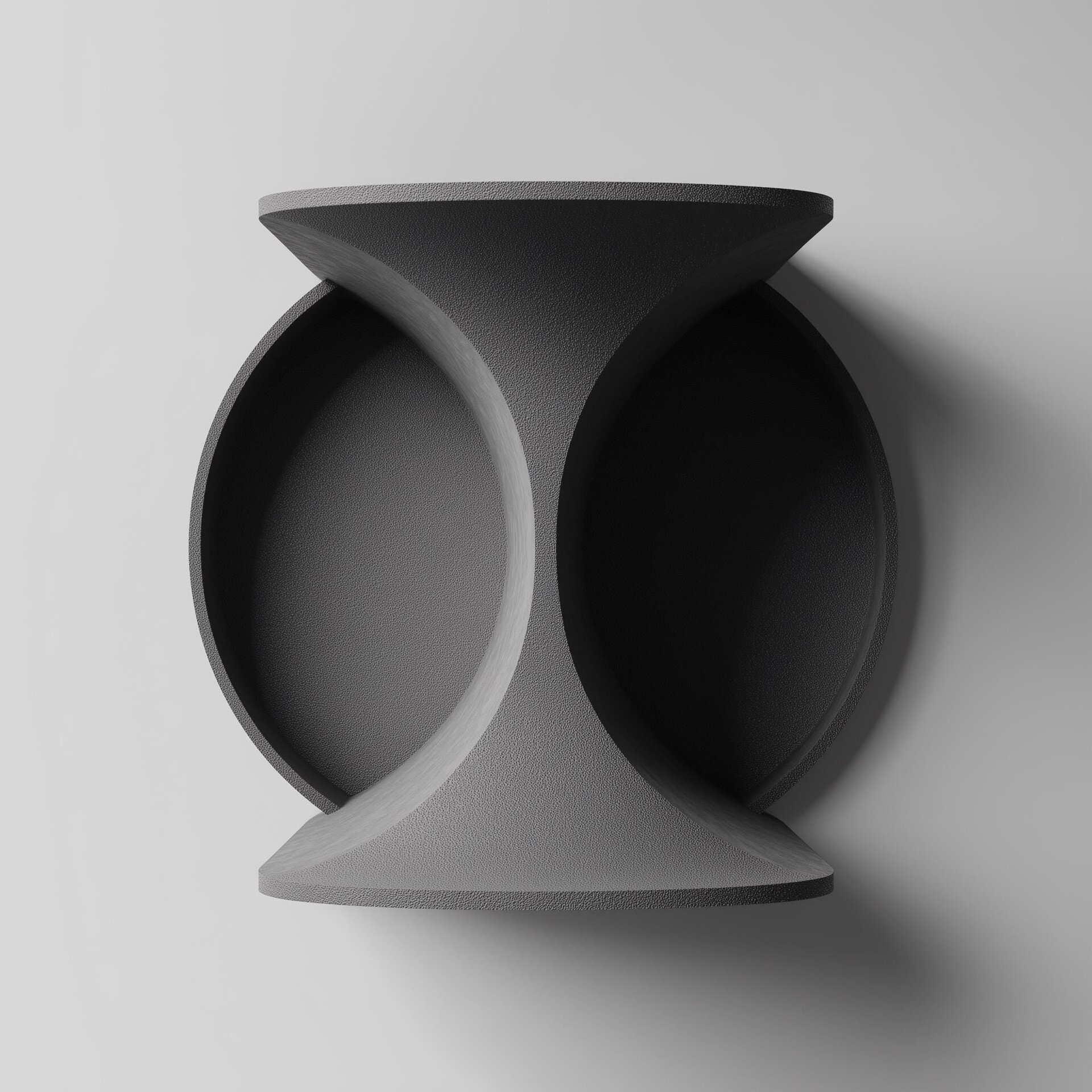 Étagère murale à double cercle imprimée en 3D | Deux plateaux vide-poches