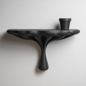 Étagère murale organique imprimée en 3D | Tablette sculpturale fluide