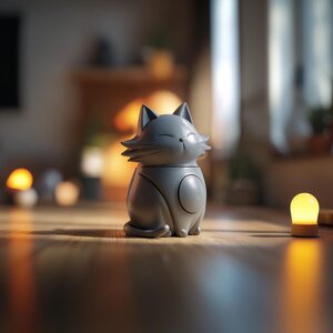 Urne commémorative chat assis | Objet souvenir imprimé en 3D