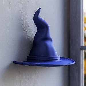 Étagère murale chapeau de sorcier pointu imprimée en 3D