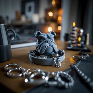 Organiseur à bijoux bouledogue | Plateau à montres imprimé en 3D