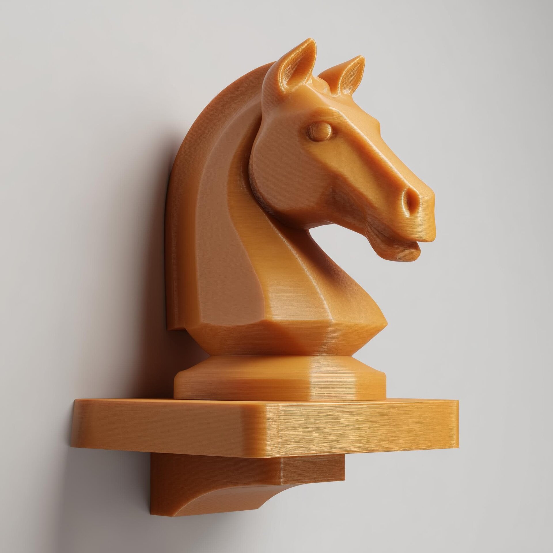 Étagère murale cavalier d'échecs imprimée en 3D