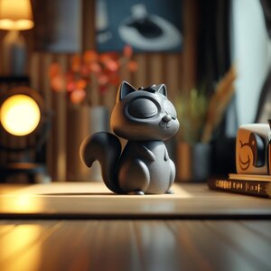 Urne commémorative écureuil avec couvercle | Objet souvenir imprimé en 3D