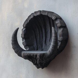 Étagère murale corne de croissant de lune imprimée en 3D