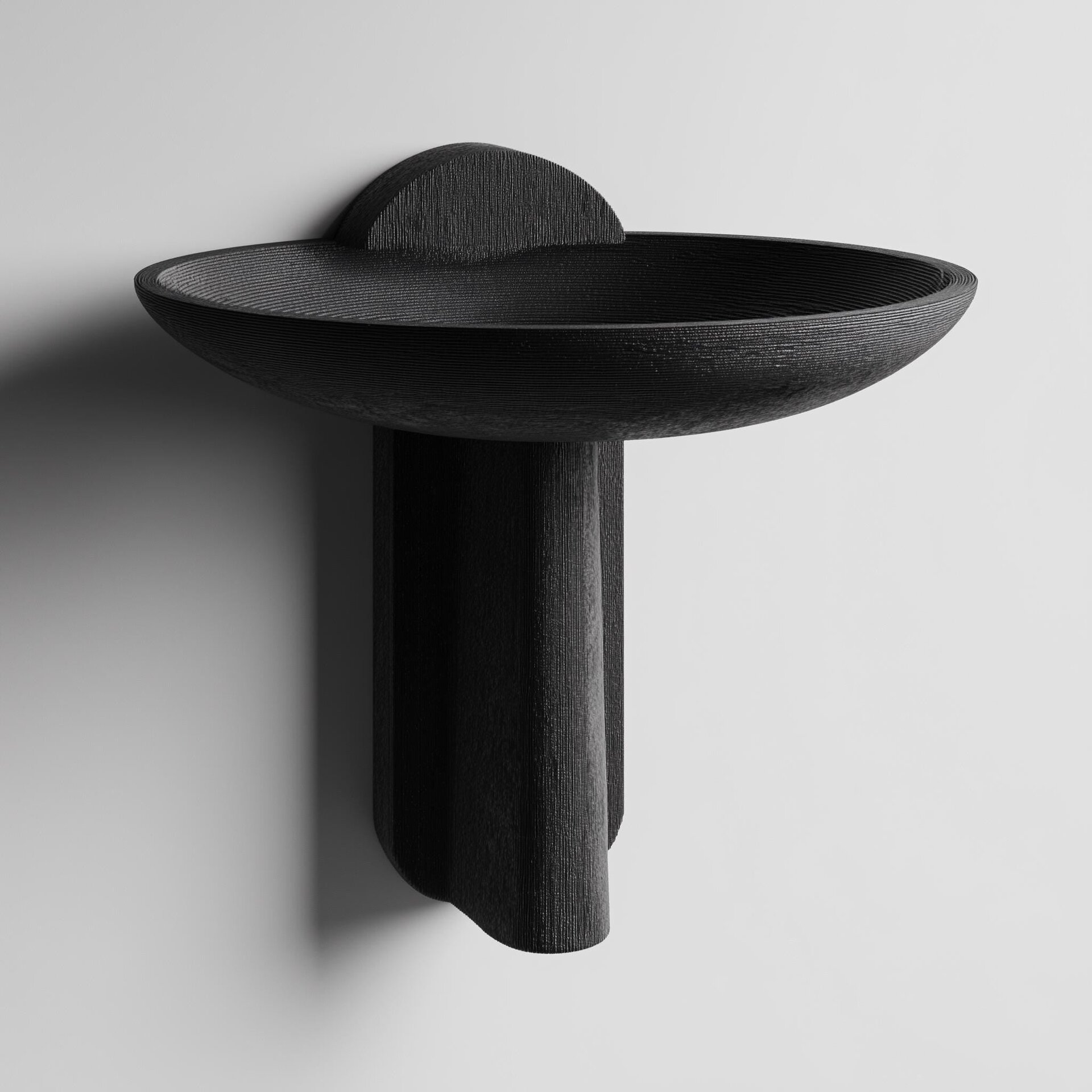 Étagère murale à bol minimaliste imprimée en 3D | Plateau d'exposition vide-poche