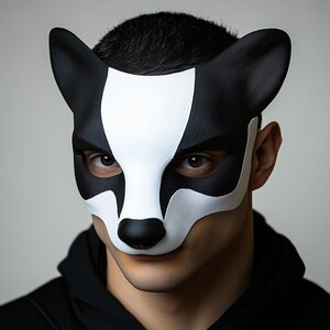 Masque de blaireau imprimé en 3D | Accessoire de costume forestier