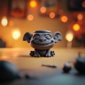 Urne Goblincore aux grandes oreilles | Objet souvenir commémoratif imprimé en 3D