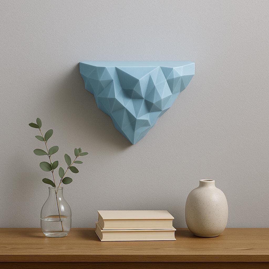 Étagère murale géométrique polygonale imprimée en 3D