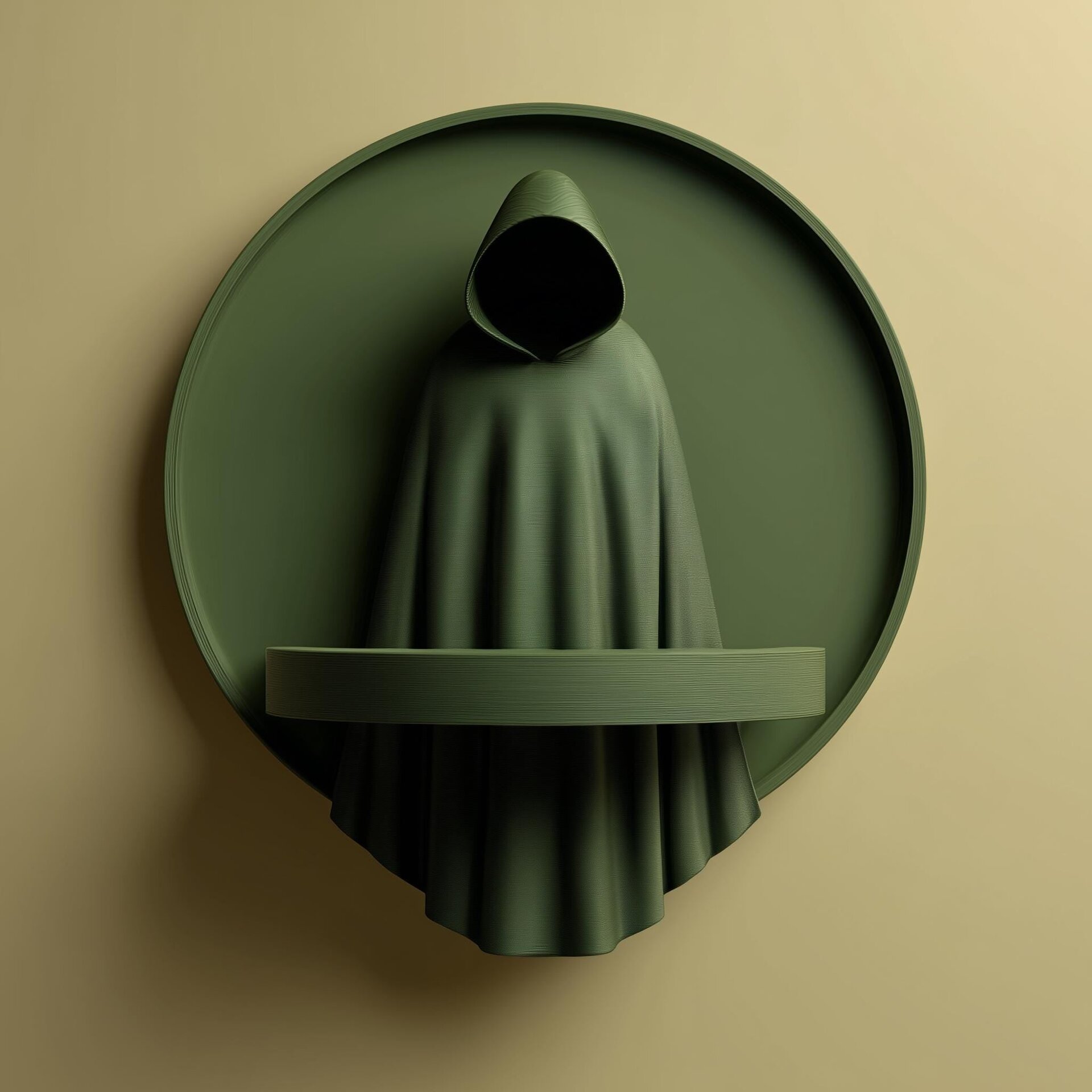 Étagère murale silhouette encapuchonnée imprimée en 3D | Tablette dark fantasy