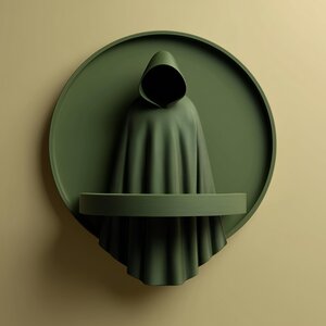 Étagère murale silhouette encapuchonnée imprimée en 3D | Tablette dark fantasy