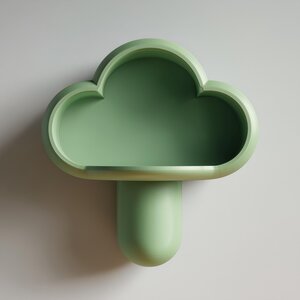 Étagère murale nuage imprimée en 3D | Tablette d'exposition flottante minimaliste