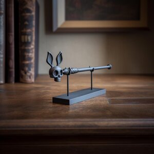 Baguette magique crâne de lapin imprimée en 3D avec support | Accessoire de cosplay