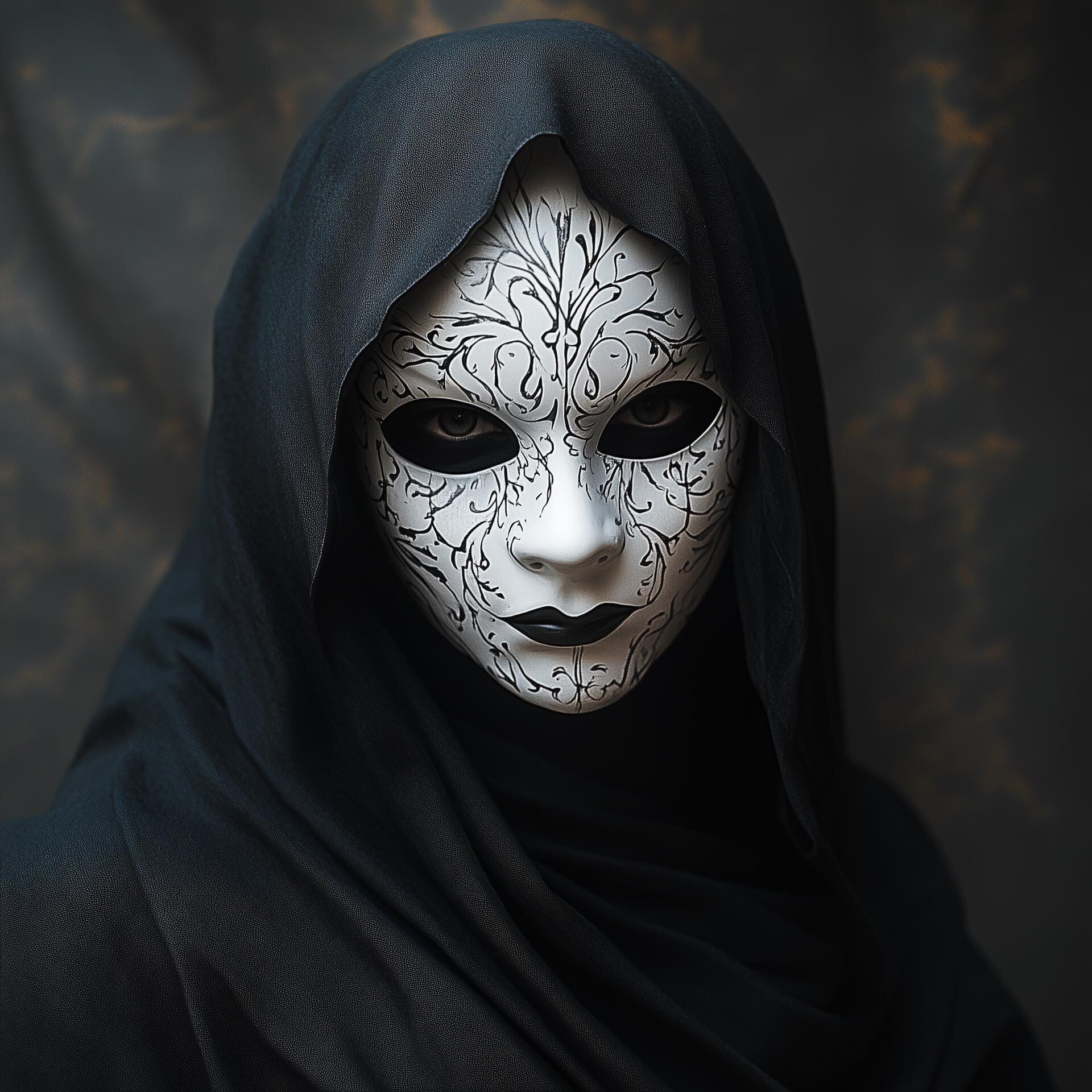 Demi-masque de bal masqué gothique | Costume imprimé en 3D
