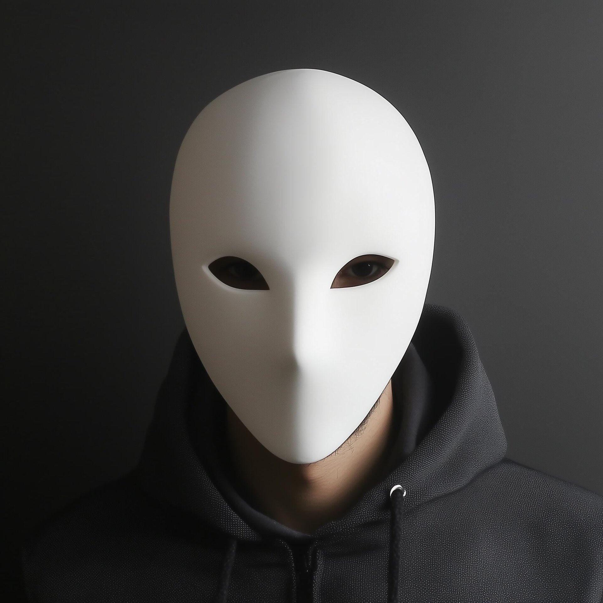 Masque au visage vierge | Masque de costume cosplay minimaliste