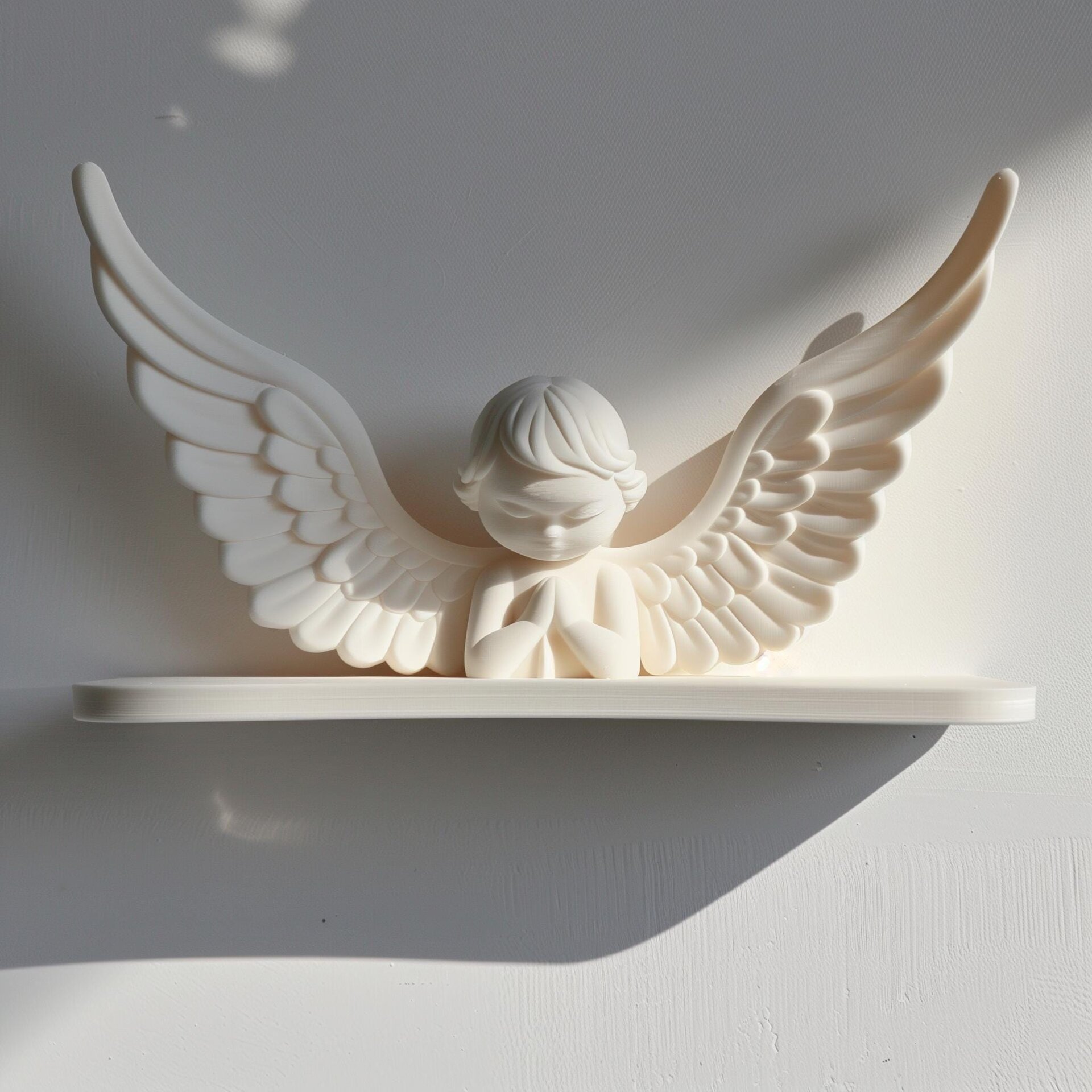 Étagère murale ailes d'ange imprimée en 3D
