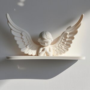 Étagère murale ailes d'ange imprimée en 3D