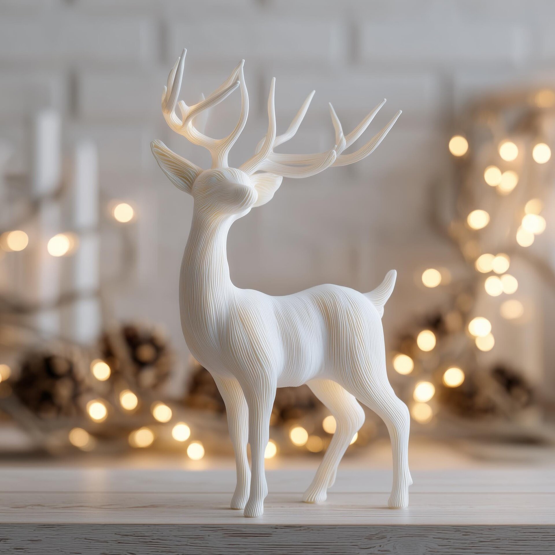 Sculpture de cerf à bois imprimée en 3D