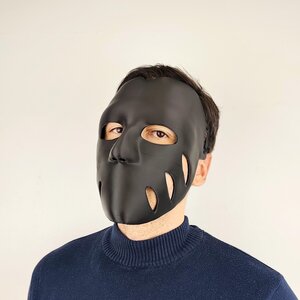 Masque de cosplay d'horreur noir imprimé en 3D