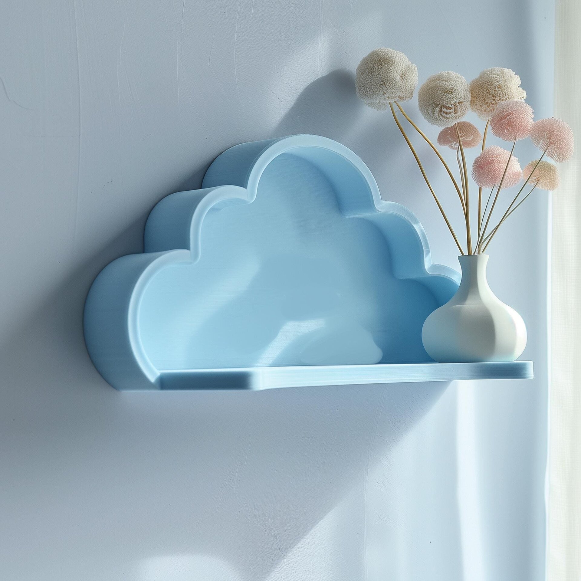 Étagère murale nuage imprimée en 3D