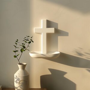 Étagère murale croix de prière imprimée en 3D