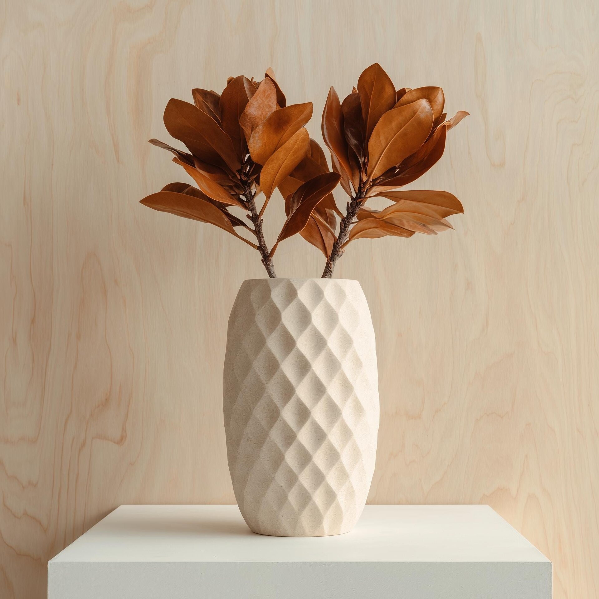 Vase à motif losange imprimé en 3D